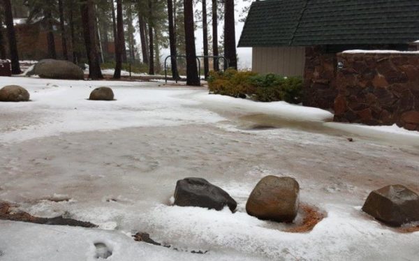 Burnt Cedar Beach Winter Flooding